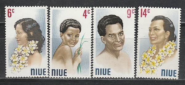Прически, Ниуэ 1971, 4 марки
